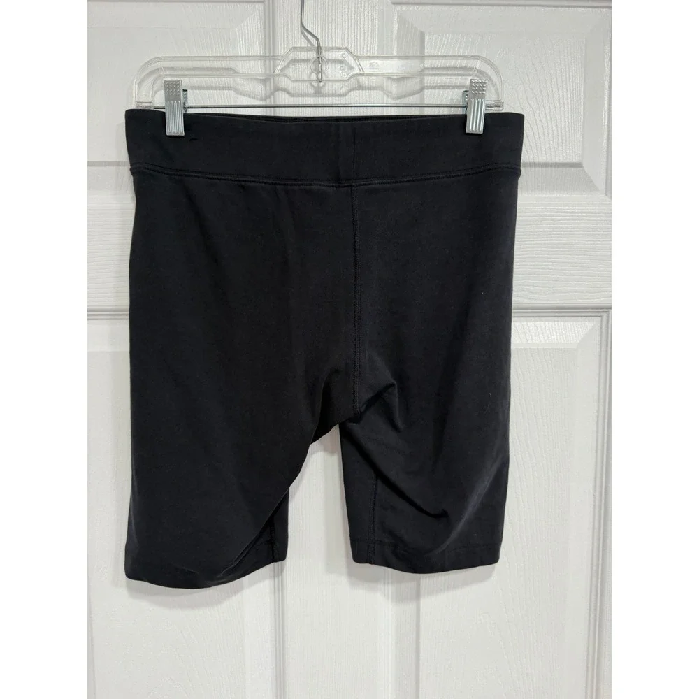 Nike Womens Black Cotton Blend Bike Shorts Size L